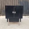 Black 2-door wooden cabinet