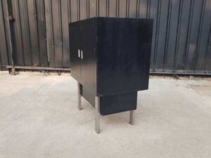 Black 2-door wooden cabinet