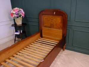 3 foot bed, walnut wood, European workmanship, sourced from Germany.