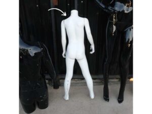 Full body white children's shirt display mannequin