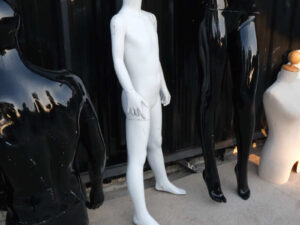 Full body white children's shirt display mannequin