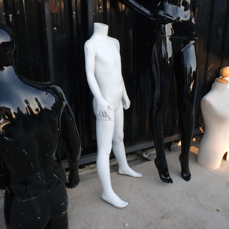 Full body white children's shirt display mannequin