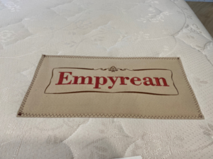 5 foot bed, wooden frame, white