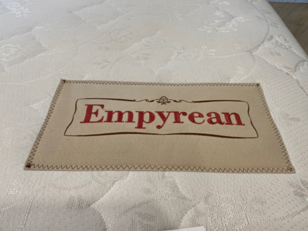 5 foot bed, wooden frame, white