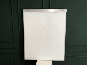 Whiteboard size 80 x 100 cm. Whiteboard, white blind board, white board