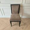 Wooden Dining Chair with Cream Upholstered Seat and Backrest