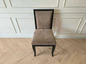 Wooden Dining Chair with Cream Upholstered Seat and Backrest