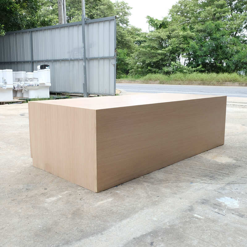 Multi-purpose storage cabinet, low shape, brown wood frame, wood pattern, 2 drawers.
