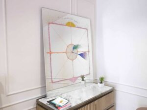 Mirror, large wall mirror Beautiful paint on the glass