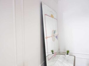 Mirror, large wall mirror Beautiful paint on the glass