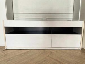 TV stand, shelf, black and white, Koncept brand