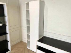 TV stand, shelf, black and white, Koncept brand