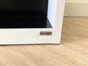 TV stand, shelf, black and white, Koncept brand