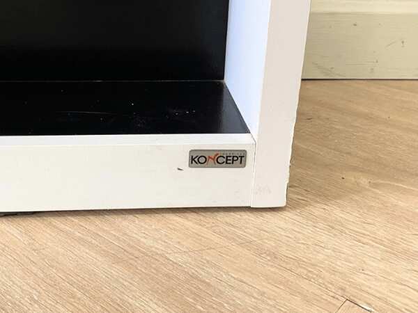 TV stand, shelf, black and white, Koncept brand
