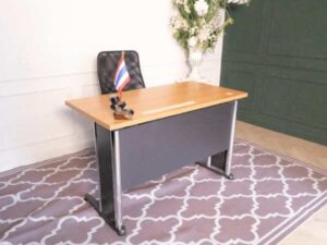 Work desk, computer desk, wooden top, steel legs, Logica brand