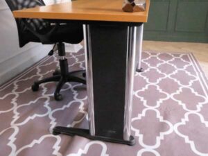 Work desk, computer desk, wooden top, steel legs, Logica brand