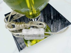 Table lamp, resin core, steel base, work from a 5 star hotel.