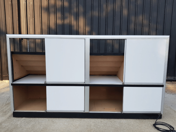 Jewelry cabinet, glass display cabinet, phone display cabinet, sliding glass door, black