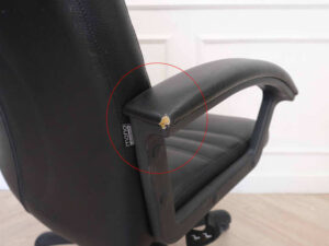 Office chair, mono leather recliner seat.