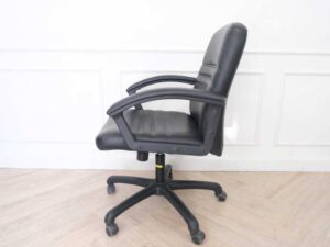 Office chair, mono leather recliner seat.