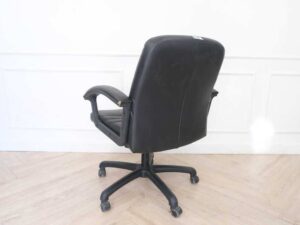 Office chair, mono leather recliner seat.