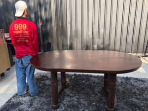 wooden dining table Multipurpose table, brown