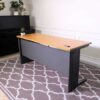 Computer desk with wood top and Rockworth steel legs, sizes 140-180 cm.