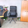 office chair Tall black leather chair