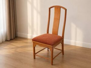 Dining chair, teak frame, fabric cushion