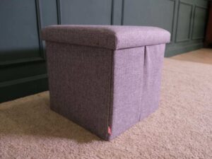 Square storage box, gray