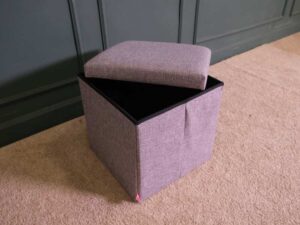 Square storage box, gray