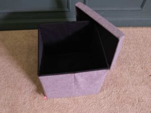Square storage box, gray