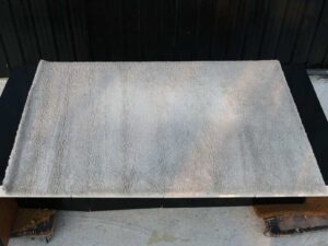 Square fluffy rug, IKEA ADUM model, polypropylene material, Made in Turkey.