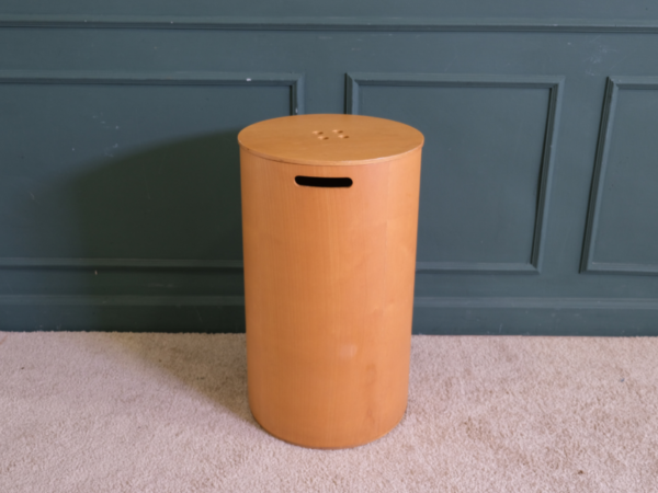 Multi-purpose wooden bucket, cylindrical shape