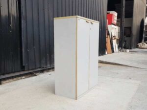2-door document cabinet, wooden frame, gray color, Moflex brand