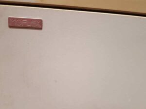 2-door document cabinet, wooden frame, gray color, Moflex brand