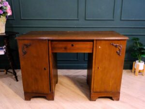 Antique style work desk with storage cabinet European work comes from Germany.