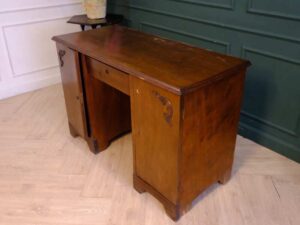 Antique style work desk with storage cabinet European work comes from Germany.