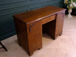 Antique style work desk with storage cabinet European work comes from Germany.