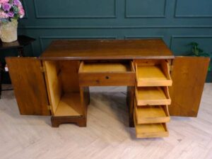 Antique style work desk with storage cabinet European work comes from Germany.