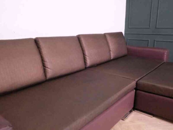 L sofa, 3 seat sofa, brown leather seats