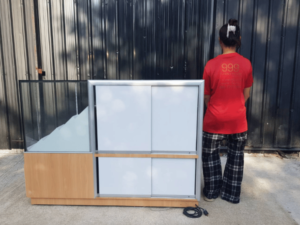 Jewelry cabinet, glass display cabinet, corner phone display cabinet, sliding door