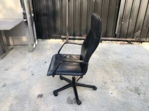 office chair High backrest, black leather seats
