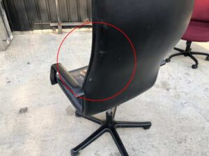 office chair High backrest, black leather seats