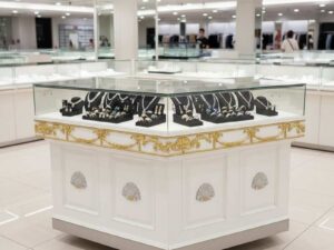 Jewelry cabinet, jewelry cabinet, diamond cabinet, product display cabinet, oblique corner cabinet