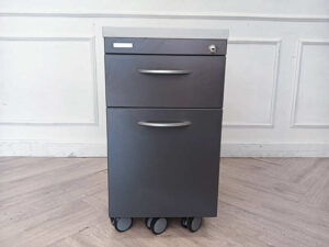 Wooden document cabinet mobile cabinet 2 drawers gray MODOERNFROM brand (4)