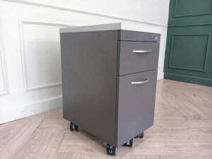 Wooden document cabinet mobile cabinet 2 drawers gray MODOERNFROM brand (4)