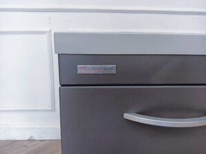 Wooden document cabinet mobile cabinet 2 drawers gray MODOERNFROM brand (4)