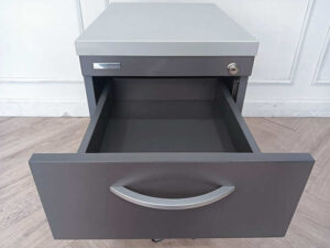 Wooden document cabinet mobile cabinet 2 drawers gray MODOERNFROM brand (4)