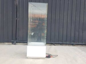 Glass display cabinet, jewelry cabinet, product display cabinet, tall, white